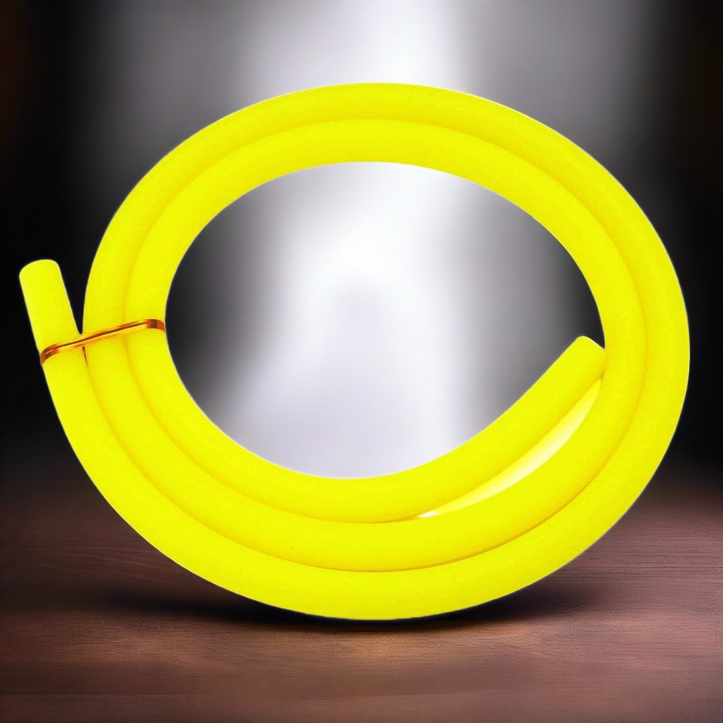 Essentials - Essentials Shisha Silicone Matte Hose - Yellow - The Premium Way, image 2 of 3