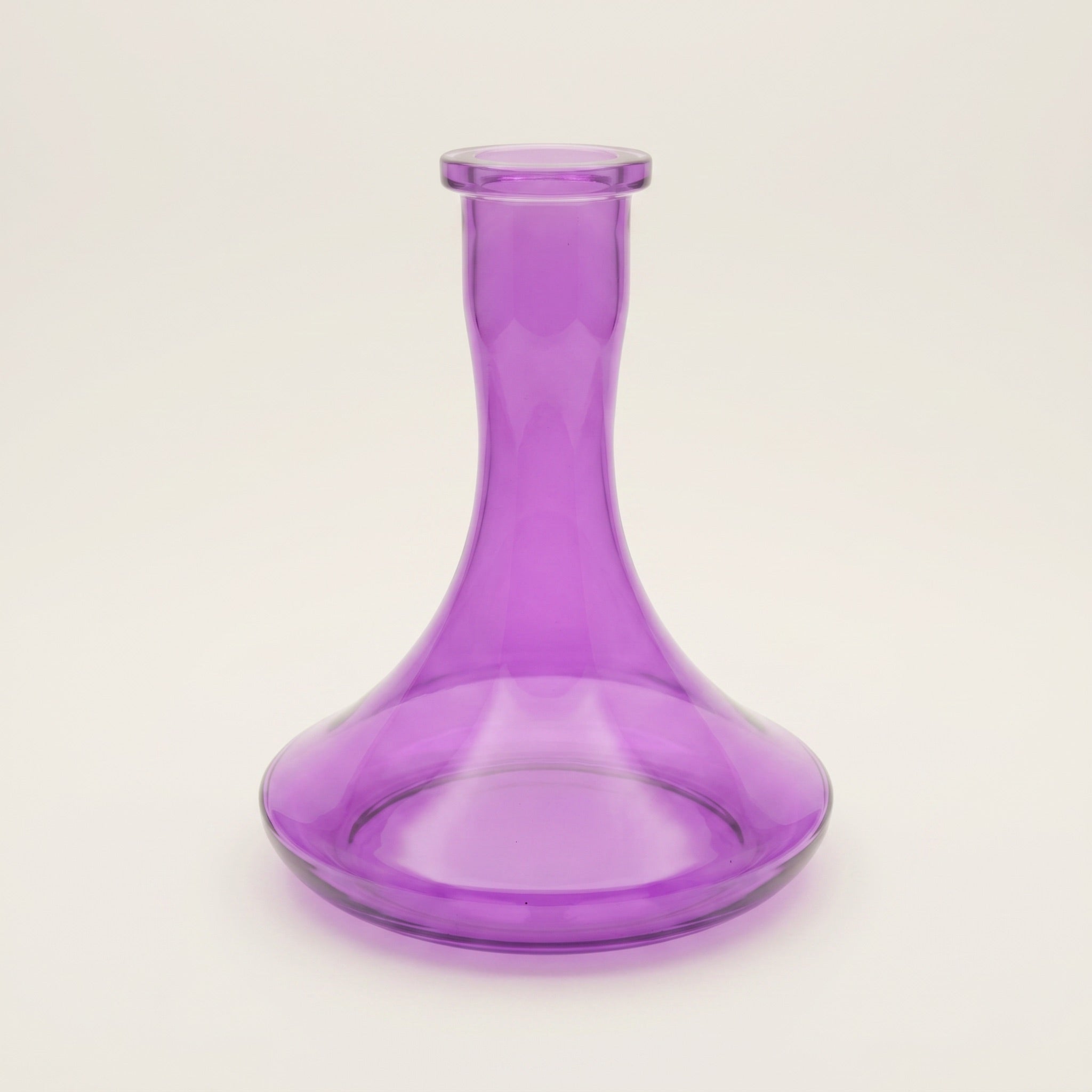Essentials Purple Russian shisha vase, vivid amethyst hand-blown glass with tall sculpted neck and wide flared base, 45mm Russian fit