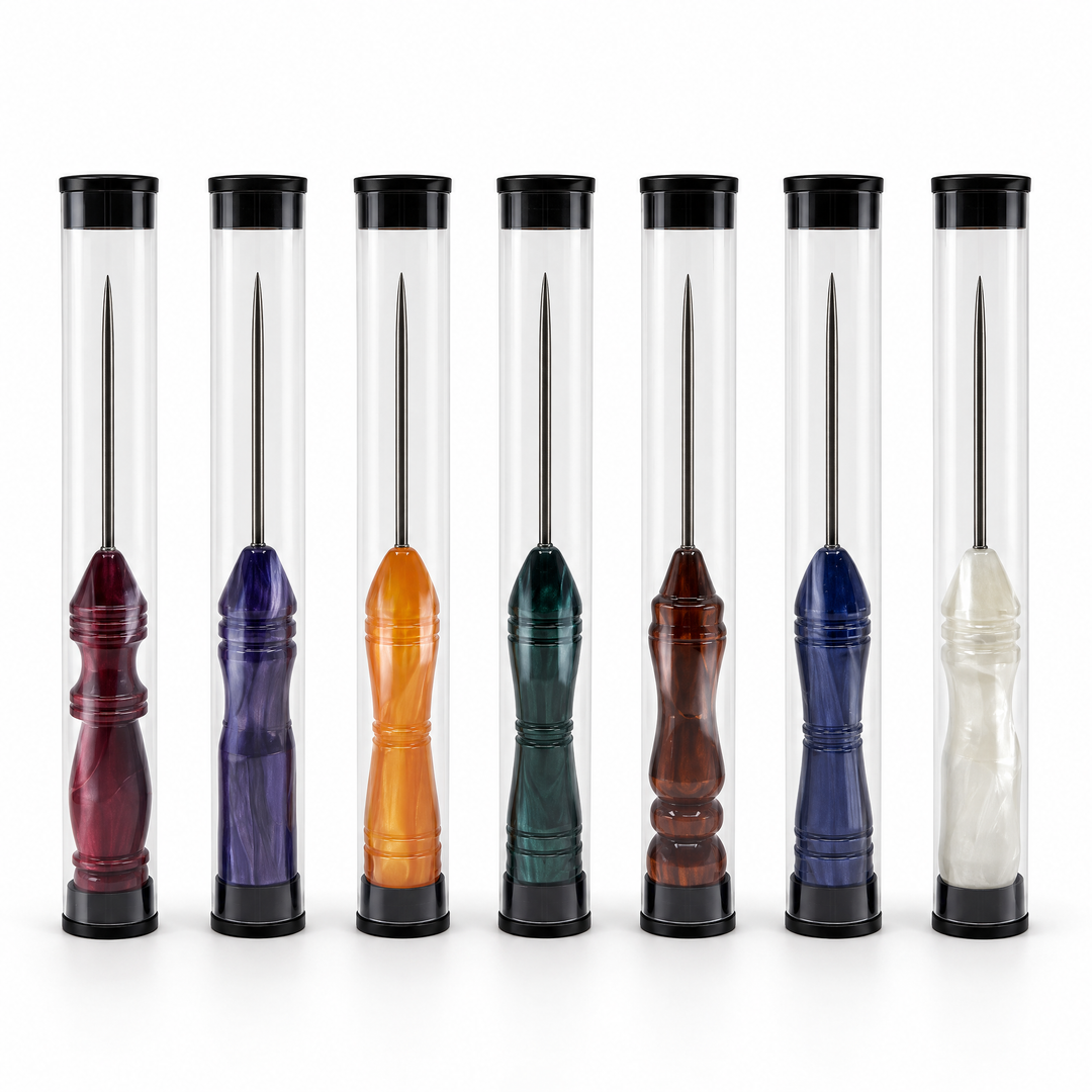 Essentials resin shisha pokers in all seven colours, each in a clear tube