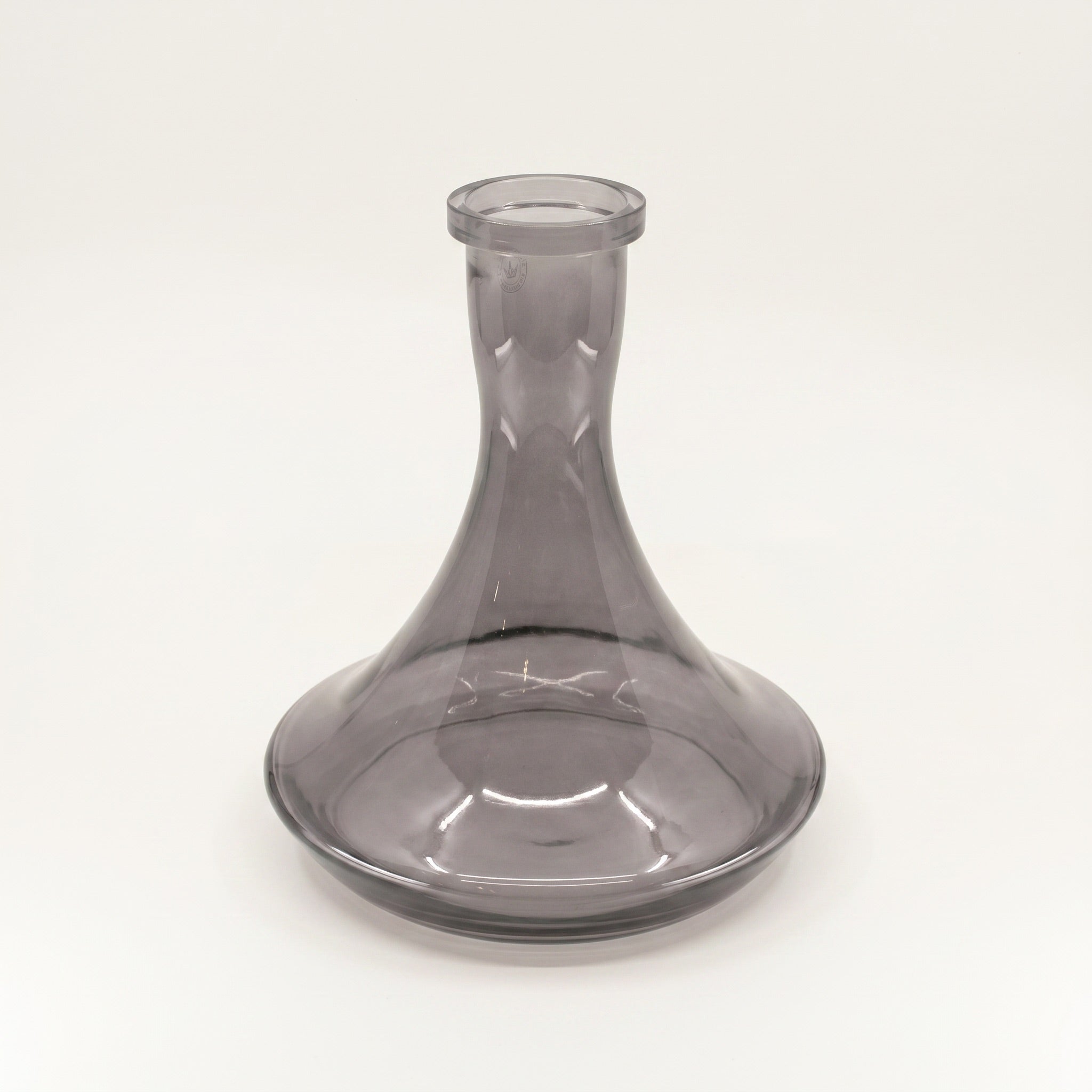 Essentials Smoke Russian shisha vase, hand-blown translucent graphite glass with 45mm Russian fit neck