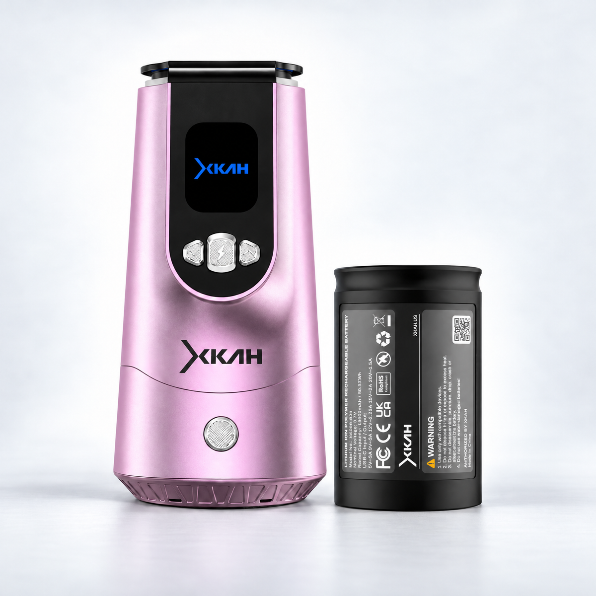 XKAH Pro Essentials Bundle in Pink: XKAH Pro and its spare battery
