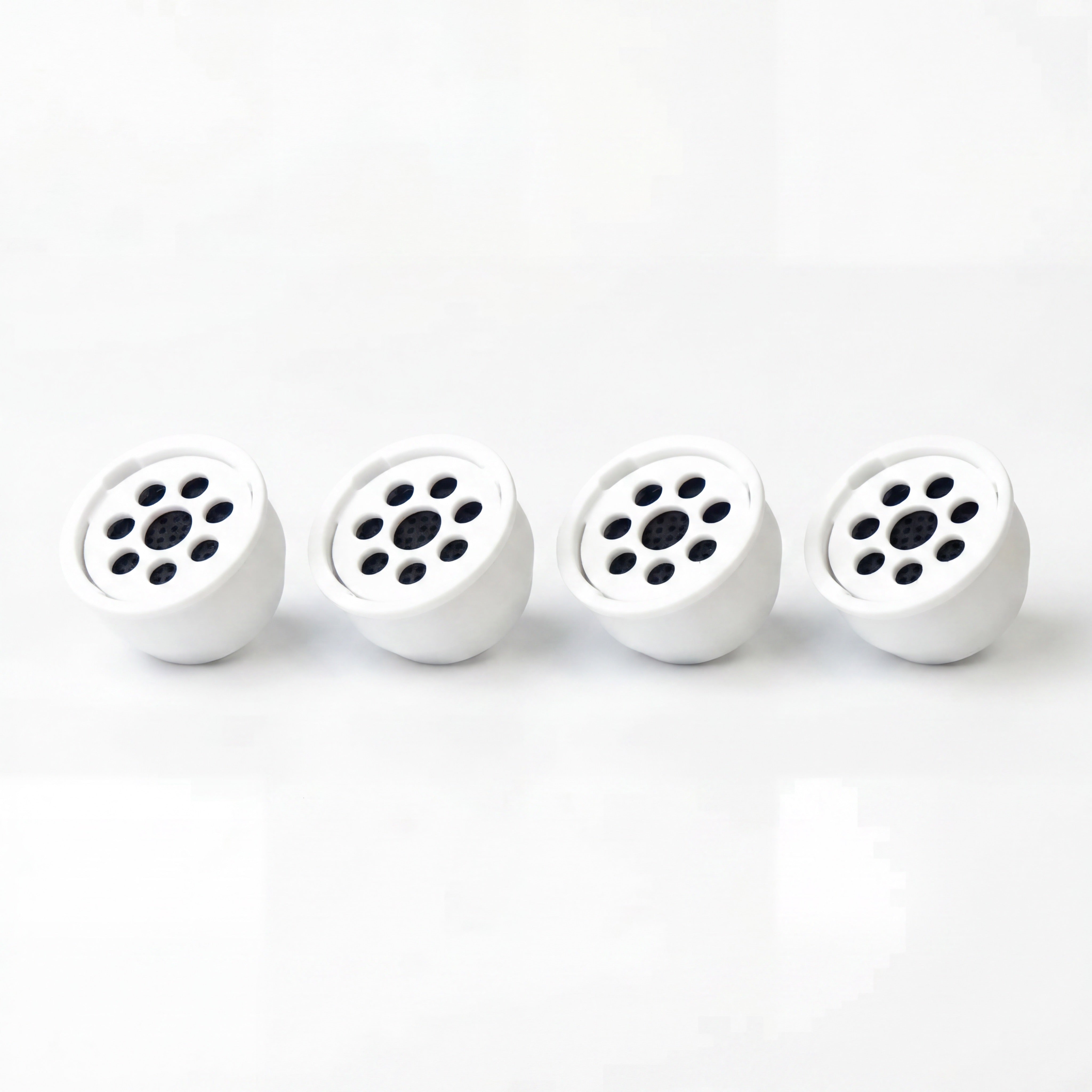 Kaloud Ayara Large replacement pods 4-pack lined up on pure white, filter faces forward — The Premium Way