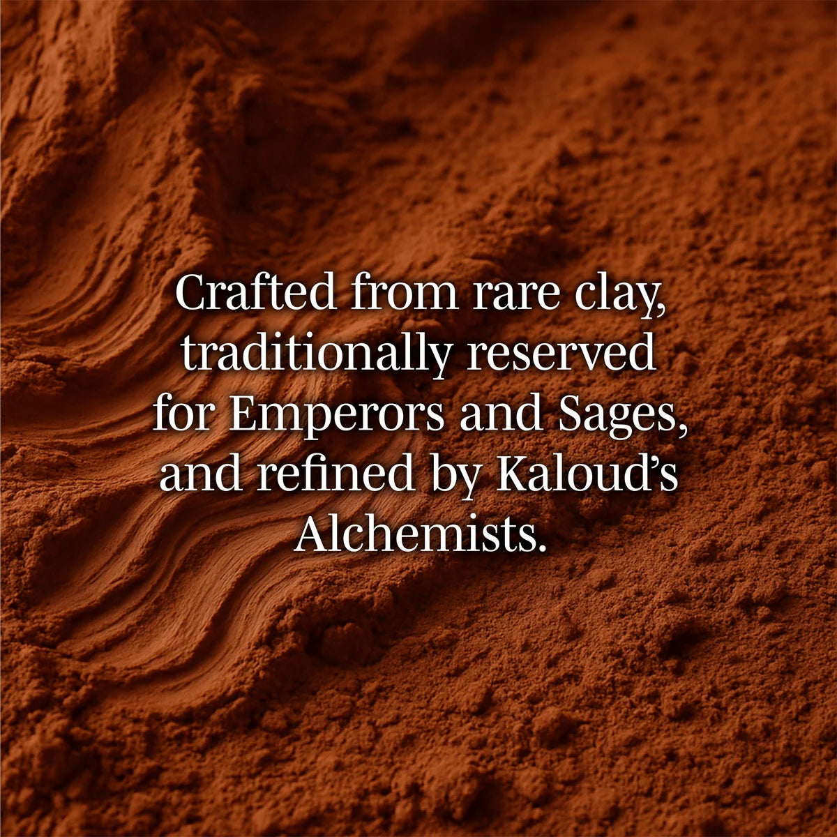 Close-up of rare natural red clay used in the Kaloud Samsaris Kore Qì shisha bowl collection, image 17 of 17