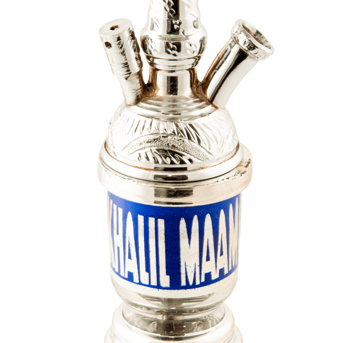 Khalil Mamoon Balha Safari Silver Blue 22" Hookah Shisha | The Premium Way, image 11 of 15