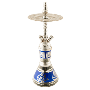 Khalil Mamoon Balha Safari Silver Blue Shisha Pipe