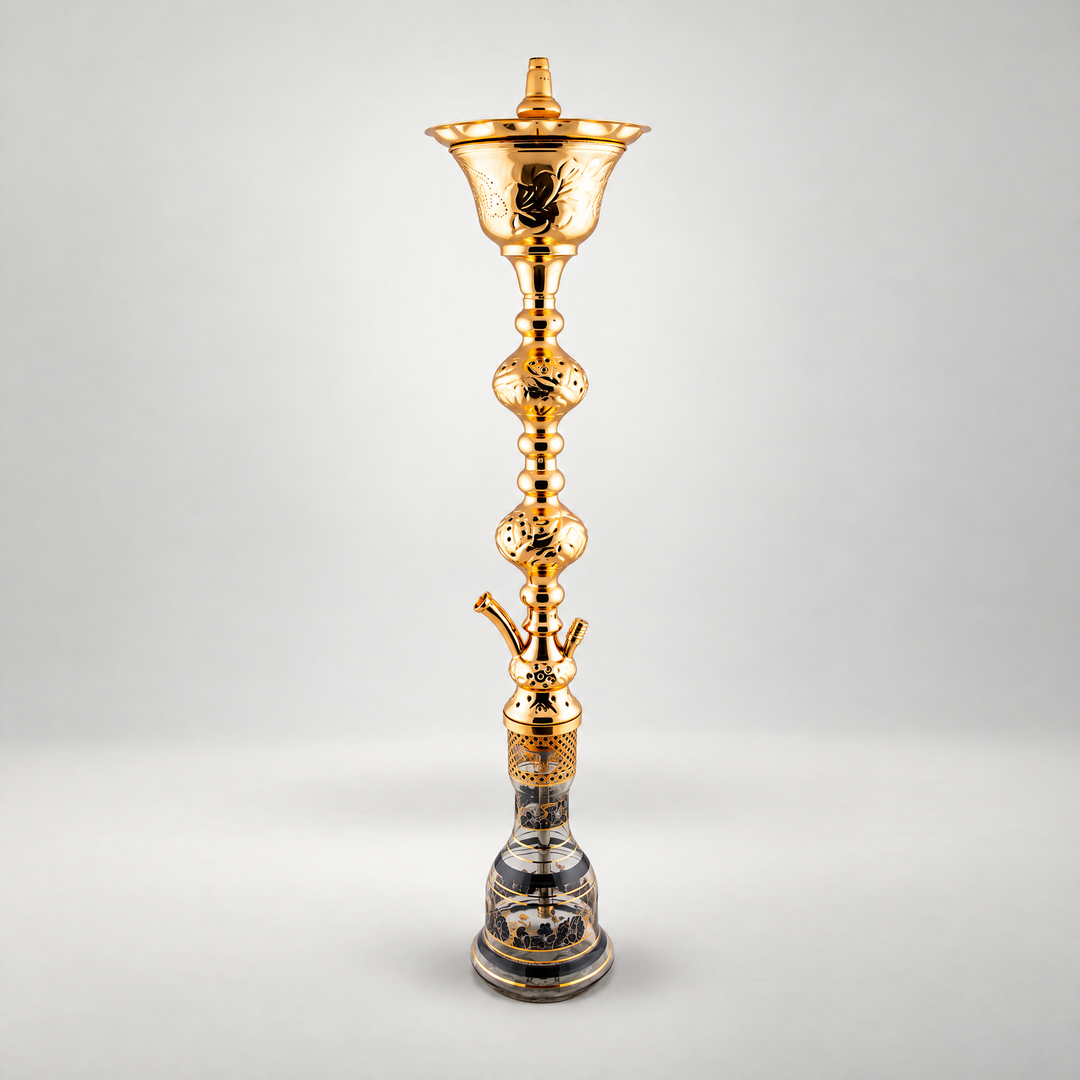 Khalil Mamoon Ice Sharqawi 2 Shisha Pipe 130186, the whole pipe on a plain light studio background
