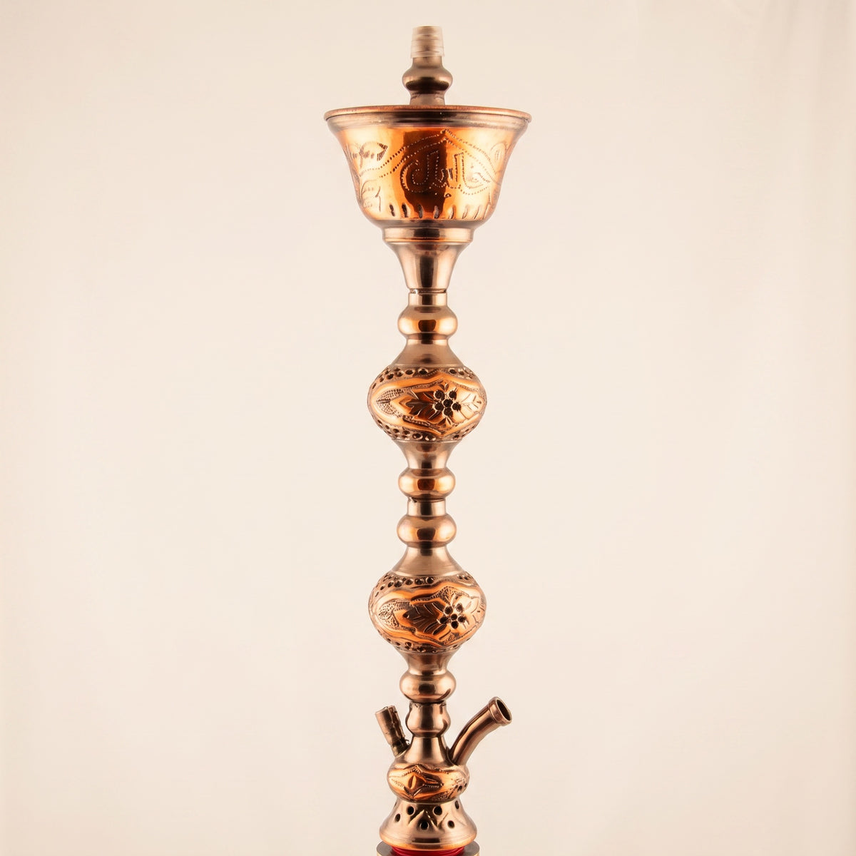 Khalil Mamoon Sharqawi 2 upper stem with charcoal tray, dual engraved globes and twin hose ports, image 4 of 22