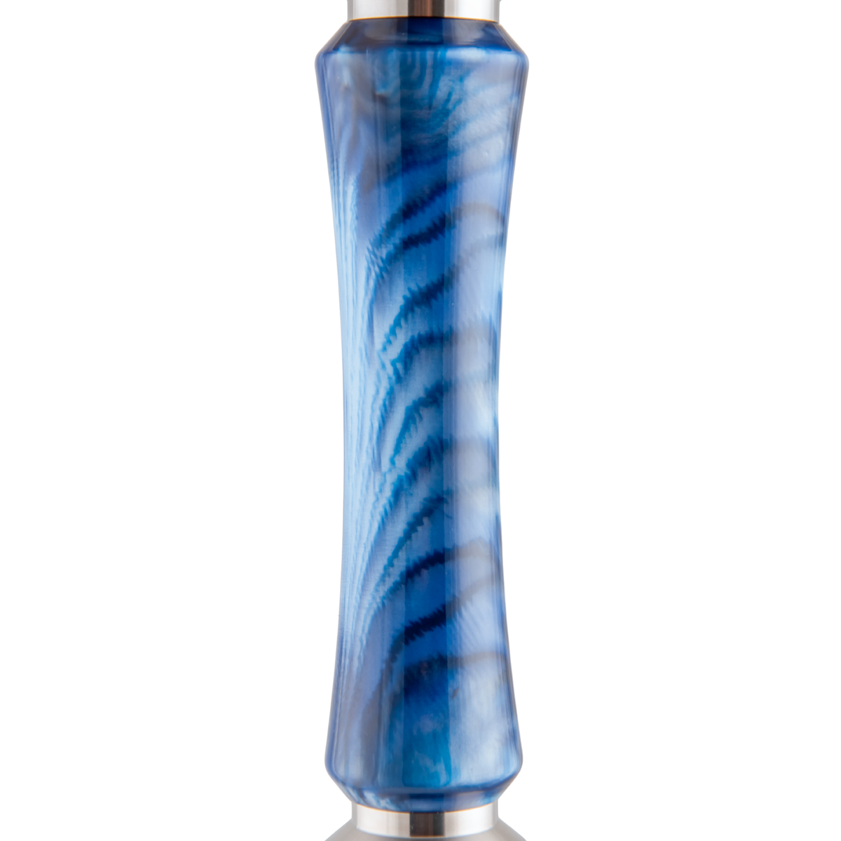 King Buzz Sapphire Tide hookah blue and white swirl stem pattern detail — The Premium Way, image 10 of 13