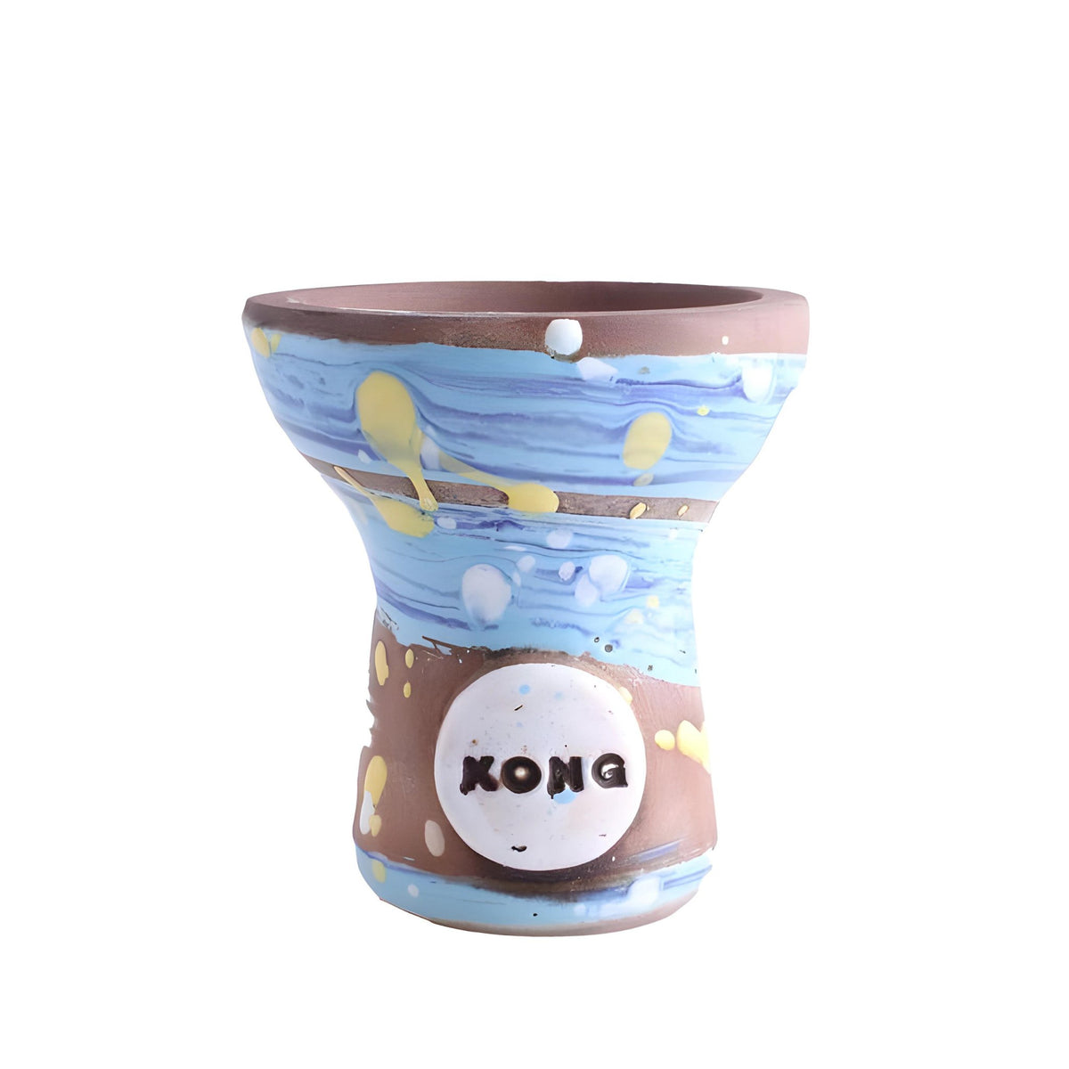 Turkish Boy Blue Hookah Bowl - Single Piece displaying the unique pattern and craftsmanship., image 6 of 7