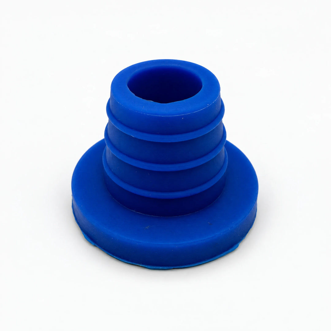 Essentials Lux silicone shisha bowl grommet in blue with wide flat base
