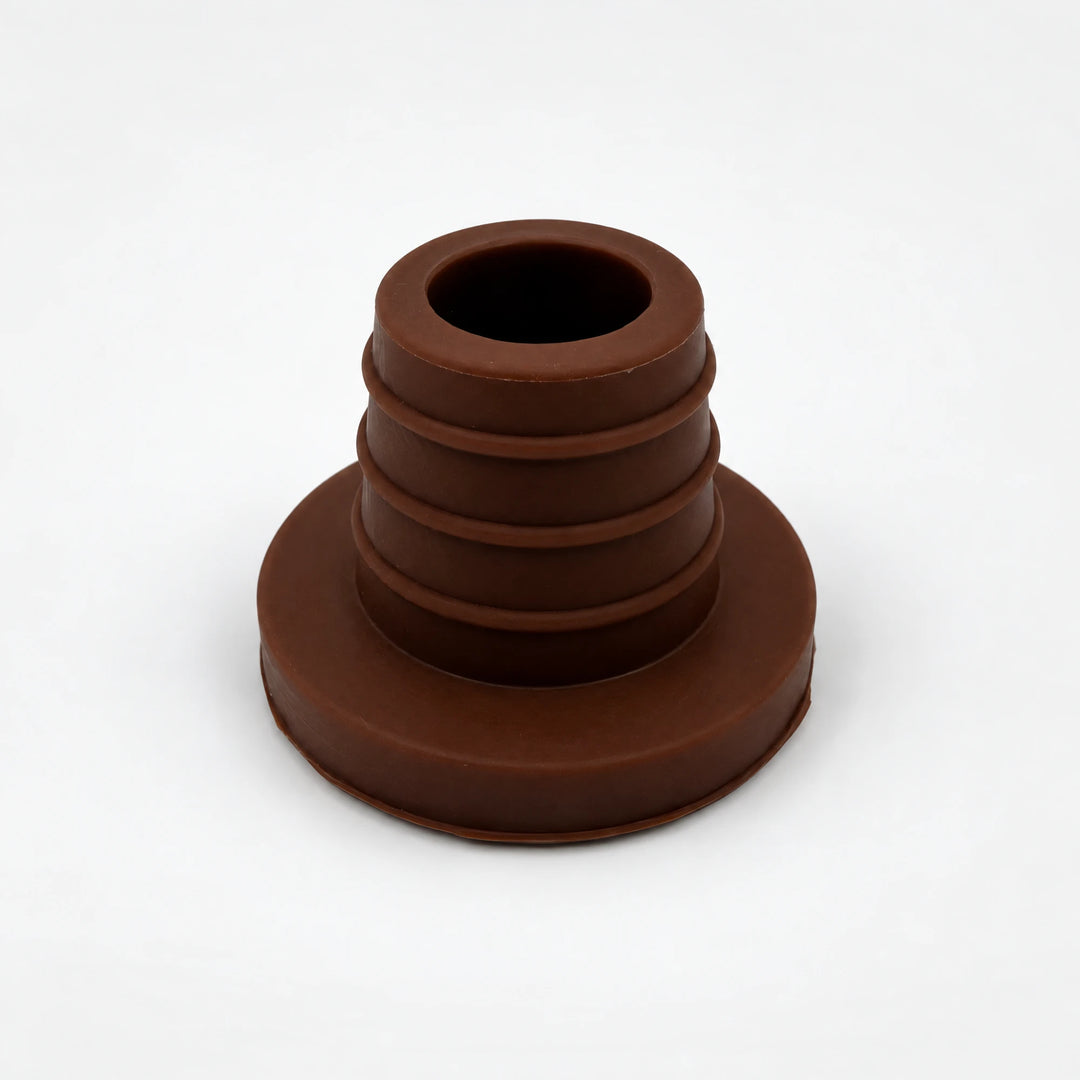 Essentials Lux silicone shisha bowl grommet in brown with wide flat base