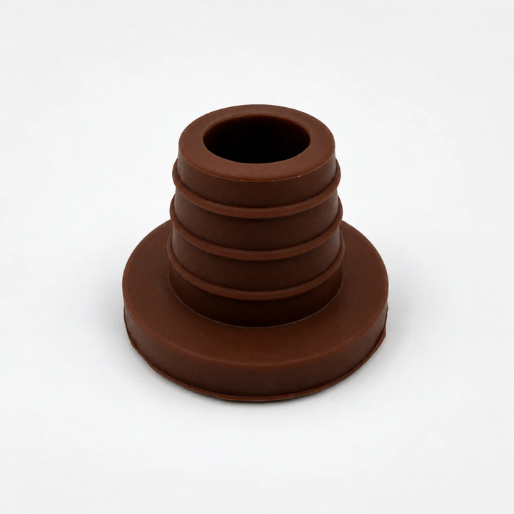 Essentials Lux silicone shisha bowl grommet in brown with wide flat base