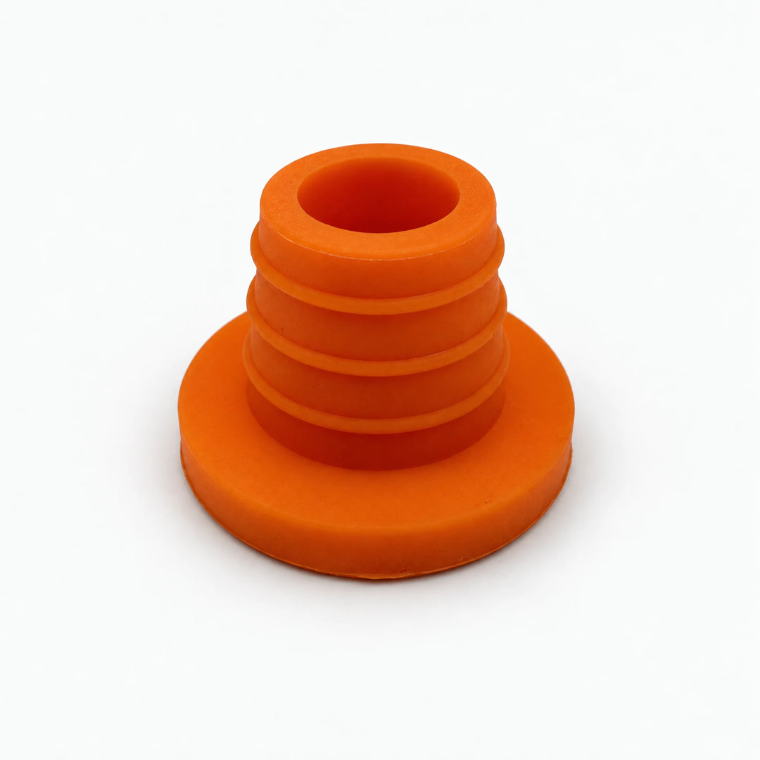 Essentials Lux silicone shisha bowl grommet in orange with wide flat base