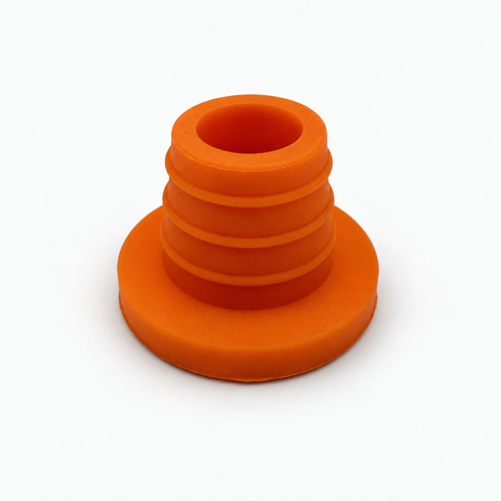 Essentials Lux silicone shisha bowl grommet in orange with wide flat base