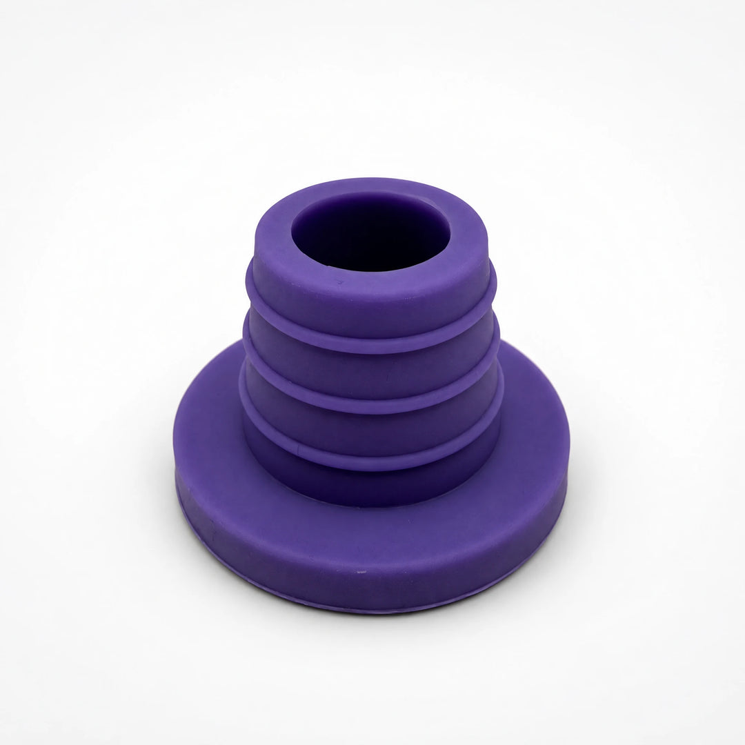 Essentials Lux silicone shisha bowl grommet in purple with wide flat base
