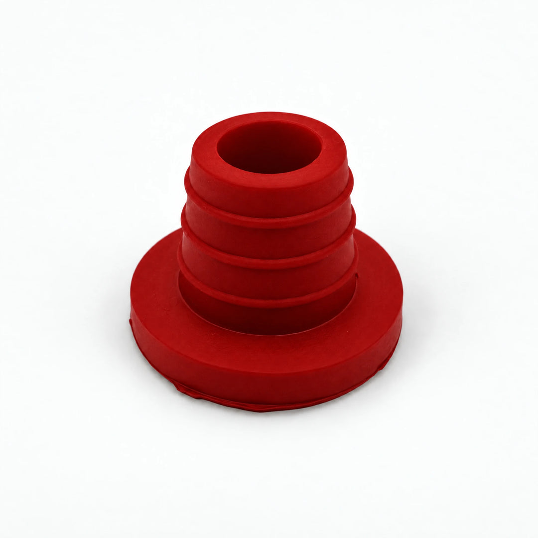 Essentials Lux silicone shisha bowl grommet in red with wide flat base