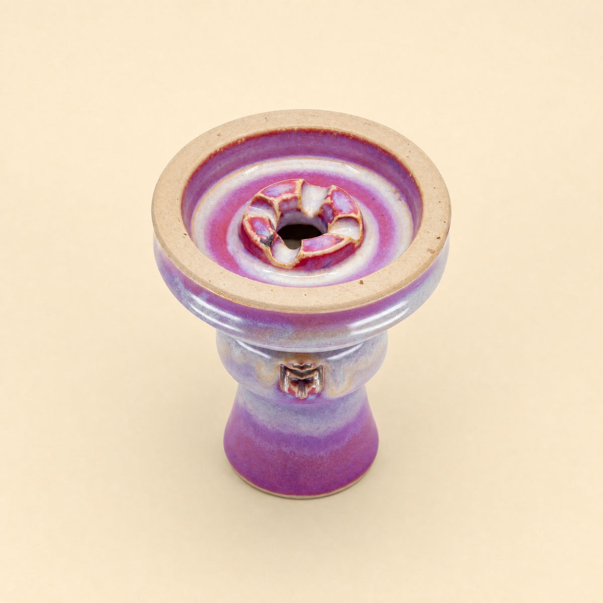MIT Luxury Ashera Coral bowl top-down view showing single-spire phunnel chamber and four-petal spire crown, image 3 of 6