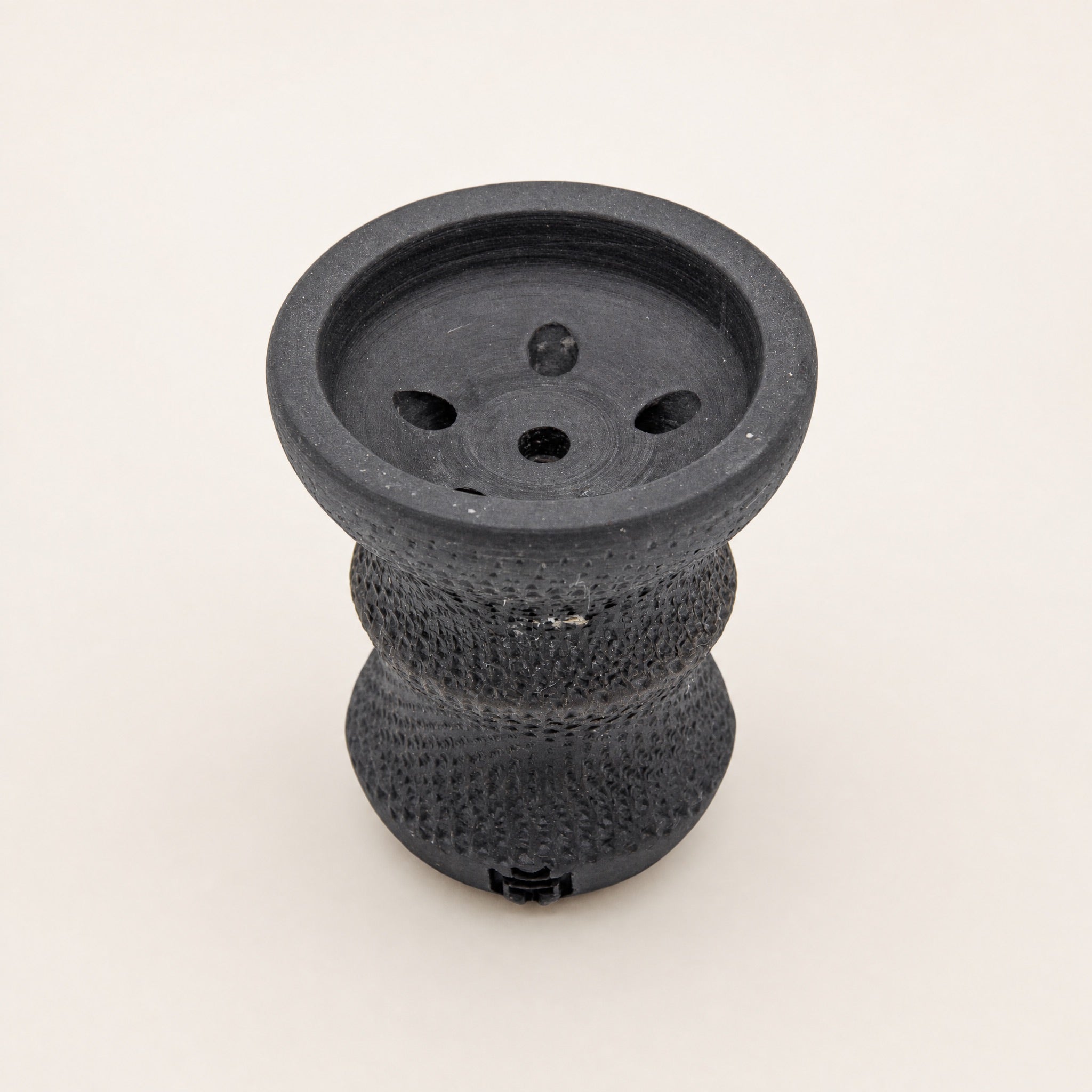 MIT Luxury DarkStar Turkish bowl from above, six-hole chamber architecture built for dark leaf shisha