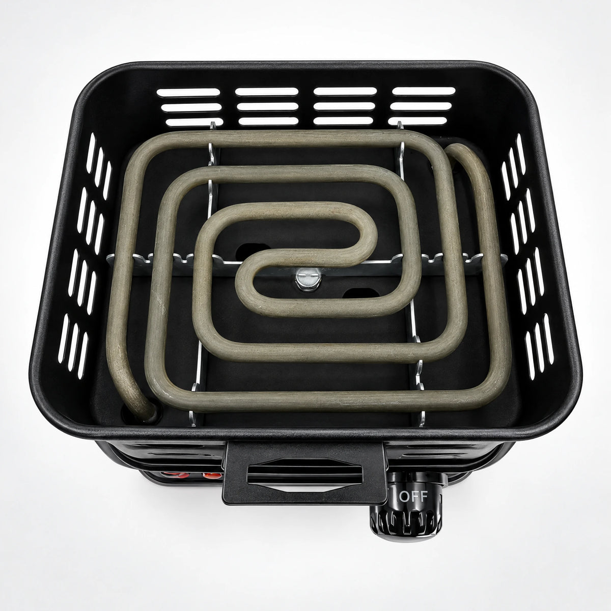 Top view of the Naara charcoal burner 1000W heating coil with the coal tray removed, image 3 of 5