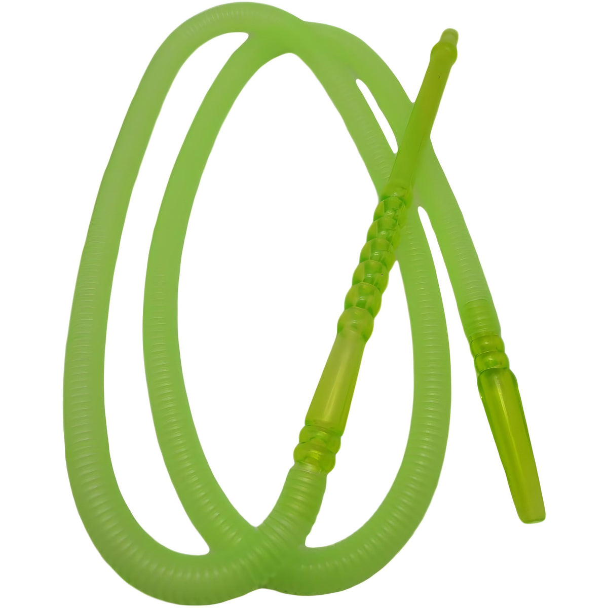 Neon green disposable hookah hose by The Premium Way, ensuring a bright and hygienic shisha session., image 9 of 12