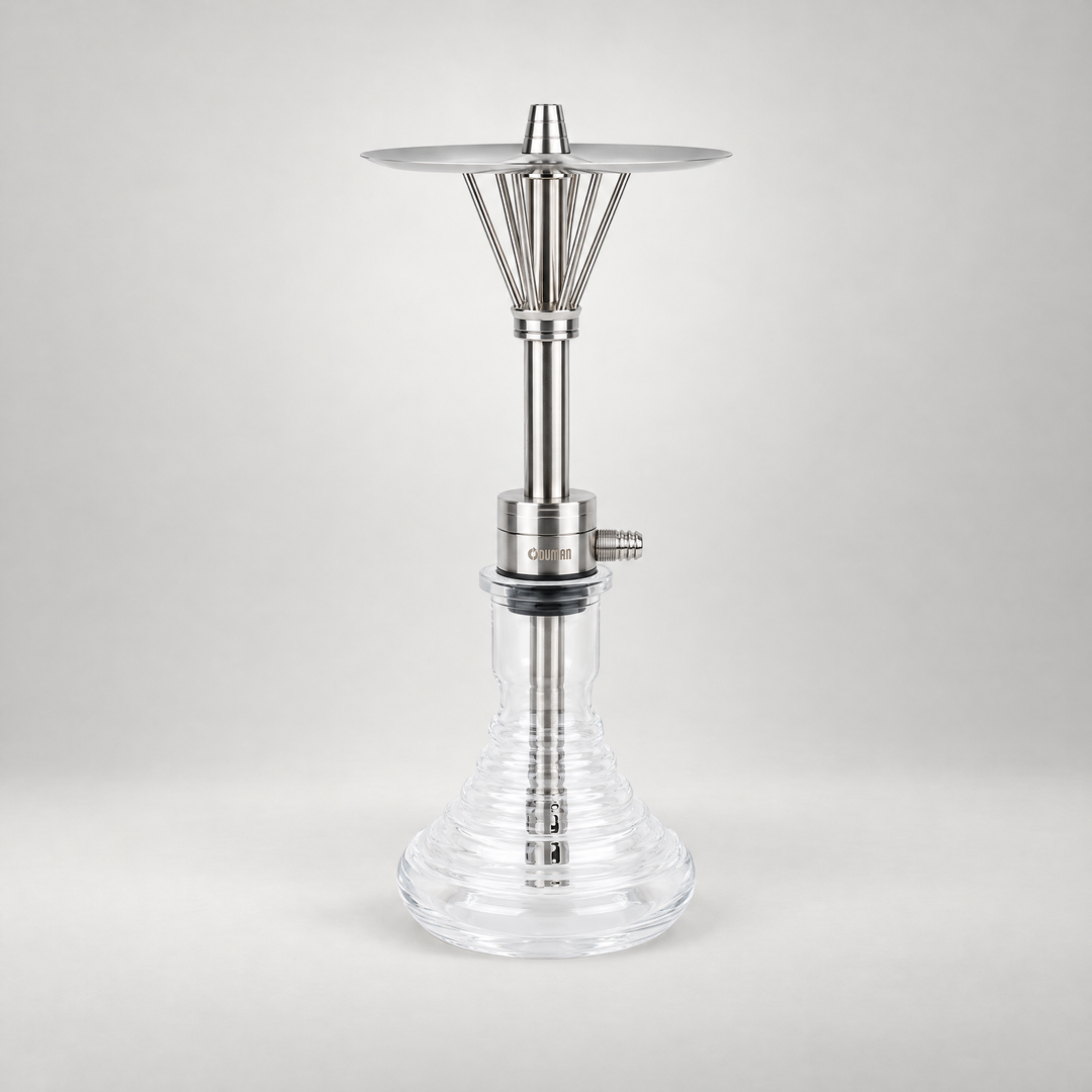Oduman RS Six Pack Shisha Pipe, the whole pipe on a plain light studio background