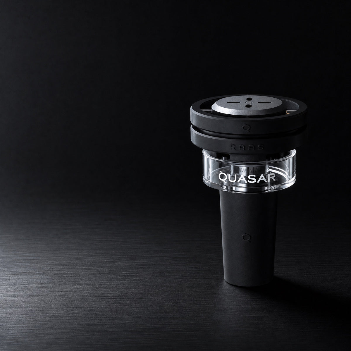 Quasar Petit Raas 2 compact thermal bowl glowing under cool light, single-coal foil-free hookah system, image 2 of 13