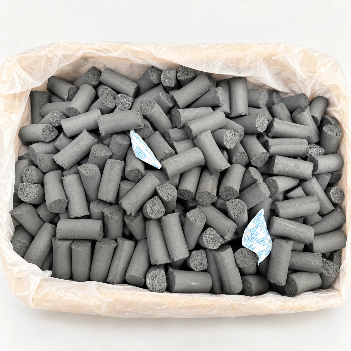 Cerberus Coco Gen 2 Lounge Box opened, 10 kg of 22 x 50 mm finger shisha charcoal loose in the sealed liner, image 2 of 2
