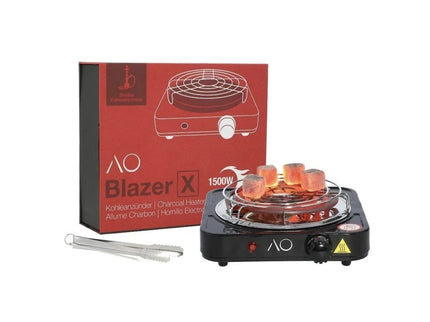 AO - AO Blazer X Electric Shisha Charcoal Burner 1500W & Tongs - The Premium Way