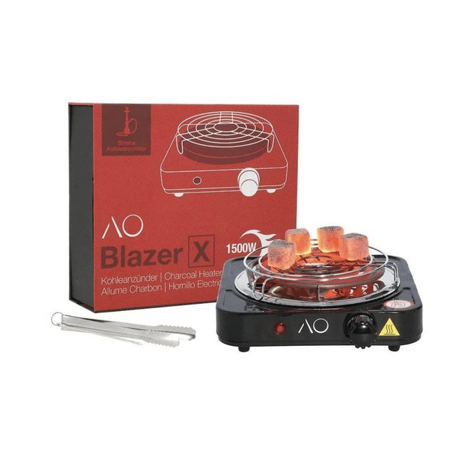 AO - AO Blazer X Electric Shisha Charcoal Burner 1500W & Tongs - The Premium Way
