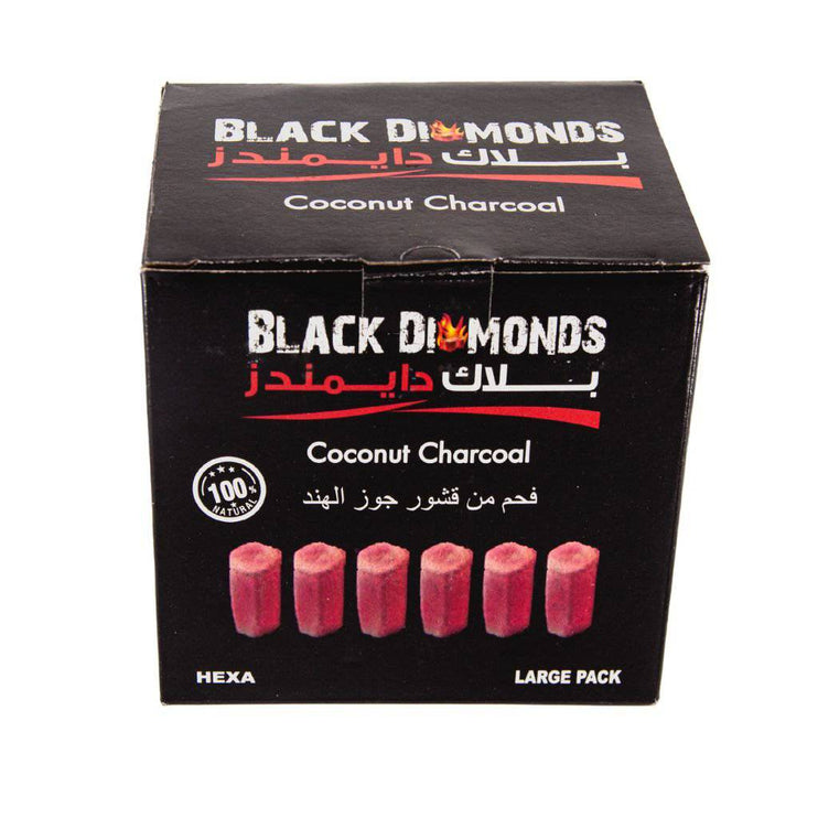 Black Diamonds - Black Diamonds Hexagon Coconut Charcoal - 1kg, 60pcs - The Premium Way
