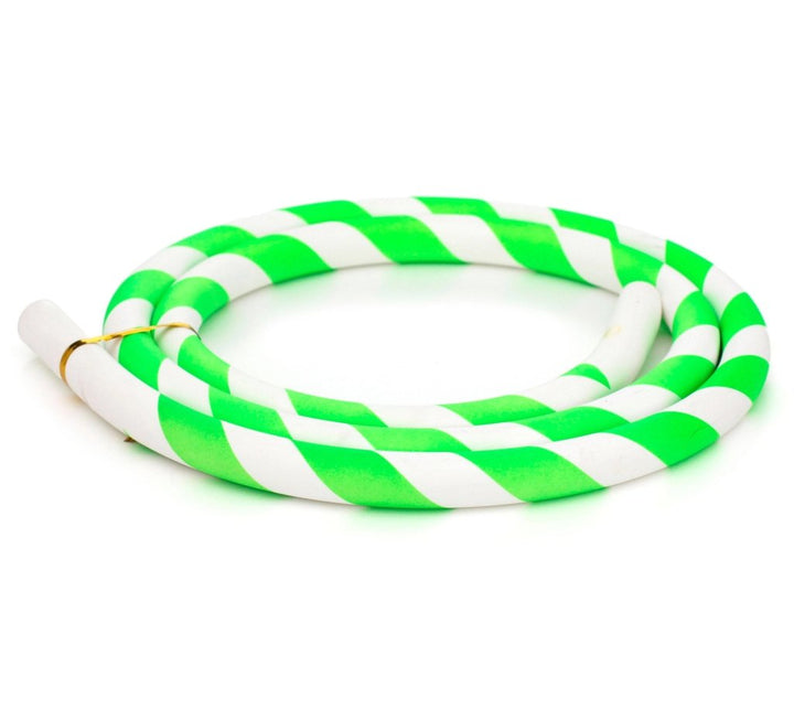 Caesar 1.5 m green & white silicone hookah hose