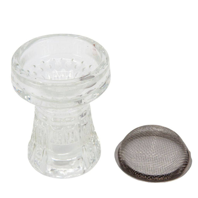 Essentials - Crystal Glass Hookah Bowl with Net Shisha Set - The Premium Way