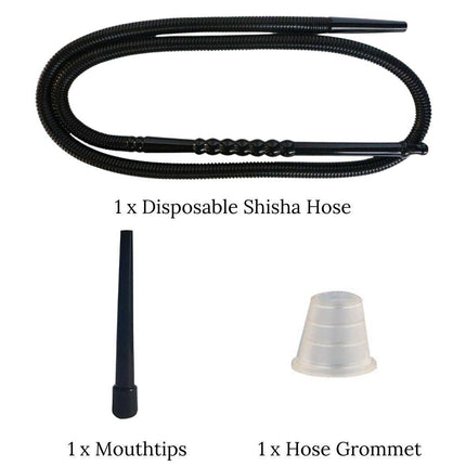 Essentials - Disposable Shisha Hose Set with 1 Mouth Tips & 1 Grommet - The Premium Way