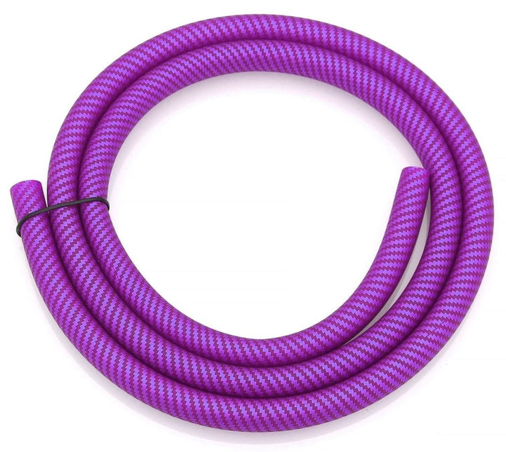 Essentials - Essentials Shisha Purple Silicone Matt Carbon Hose - The Premium Way