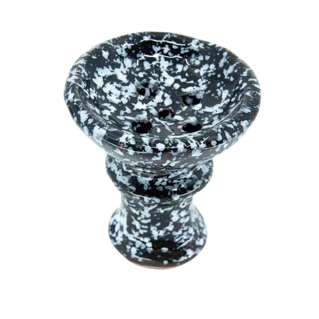 Assorted colour Khalil Mamoon marble ceramic 5‑hole blonde‑leaf hookah bowl, image 4 of 9