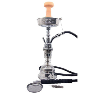 King Buzz Small Silver Traditional Shisha Pipe