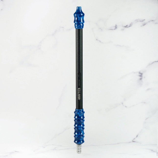 Kraft Shisha - Kraft Shisha Handle - Brushed Black Mouthpiece with Blue Handle - The Premium Way