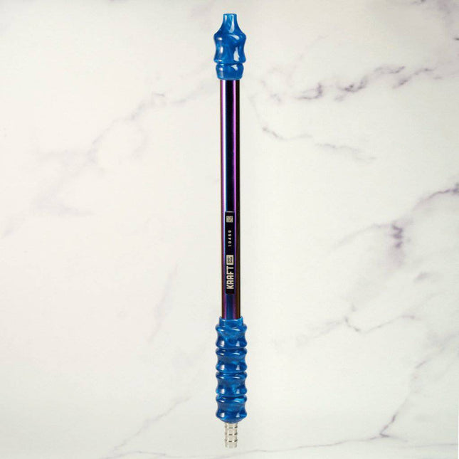 Kraft Shisha - Kraft Shisha Handle - Rainbow Titanium with Blue Handles - The Premium Way