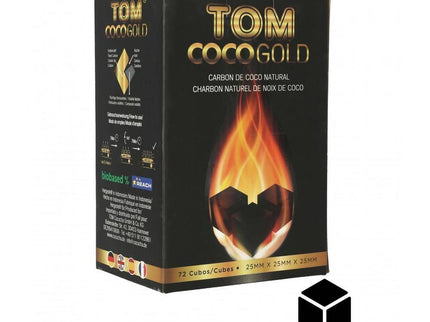 TOM - Tom Coco 25mm Gold Charcoal Cubes - The Premium Way