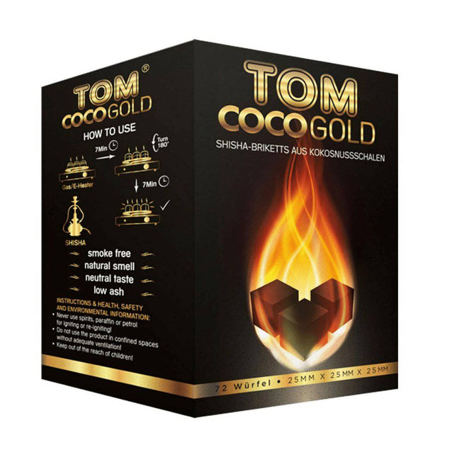 TOM - Tom Coco 25mm Gold Charcoal Cubes - The Premium Way