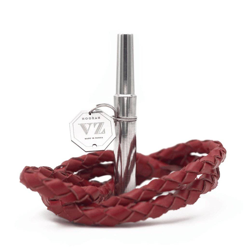 VZ Hookah - V.Z. Hookah - Deluxe Red Leather Personal Mouthtip - The Premium Way, image 2 of 12